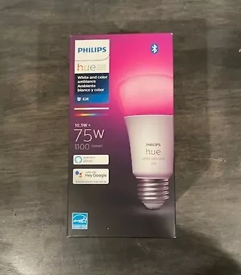 Philips Hue 563254 75W Smart LED Bulb White And Color Ambiance • $28