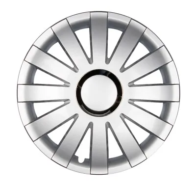 Hubcaps   Onyx   16 Inch #44 Silver Chrome Ring 4x Premium Design Hub Caps • $161.33