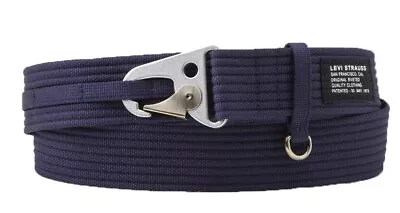 Levis Web Belt With Hook And Clasp Work Utility Fashion Belt 234356 - Dark Blue • £29.99