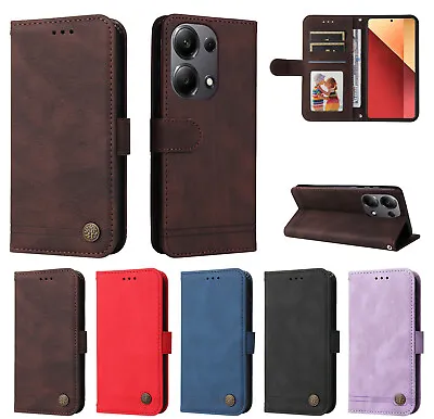 Case For Xiaomi Poco X6 M6 Pro Skin Feel PU Leather Flip Wallet Case Phone Cover • £5.99