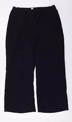 Magi Fit Womens Blue Cotton Trousers Size 14 L22 In Regular • £7.75