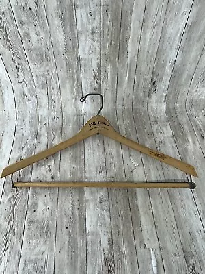 Vintage Wooden Clothes Hanger Wolf Brothers Branded Wishbone 17” • $11.99