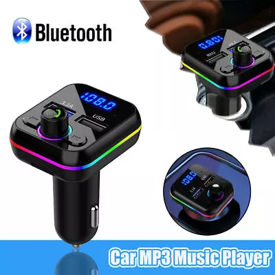 1x USB Car Fast Charger Bluetooth FM Transmitter MP3 Adapter Parts Accessories  • $16.13