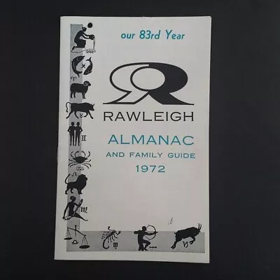 Vintage Rawleigh 1972 Almanac & Fishing Calendar • $14.54