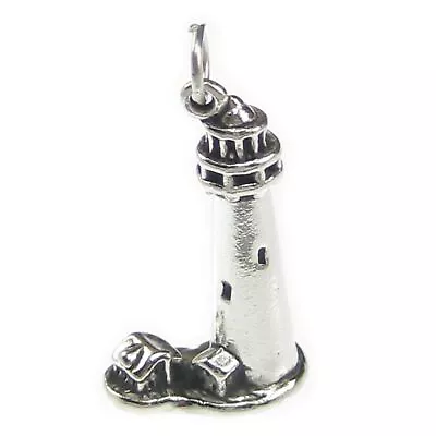 Light House Sterling Silver Charm .925 X 1 Lighthouse Charms --SFP • £34.25