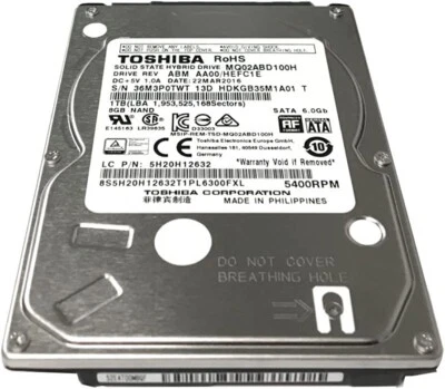 $29.99 • Buy Toshiba 1TB  2.5  Inch SATA SSHD Hybrid Laptop Hard Disk Drive 9.5MM PS4 PS3