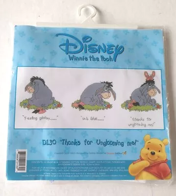 Disney Winnie The Pooh Eeyore Feeling Gloomy D130 Cross Stitch Kit 16.5 X 39 Cm • £19.99