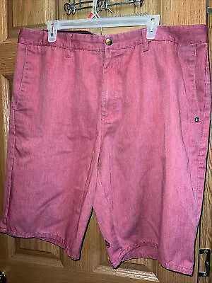 Volcom Shorts Mens 40 Red Chino Bermuda Summer Casual Pockets Skate Surf • $10