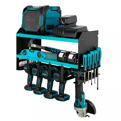 3 Layer 5 Slots Power Tool Organiser Wall Mounted Drill Storage Rack For Makita • $75.99