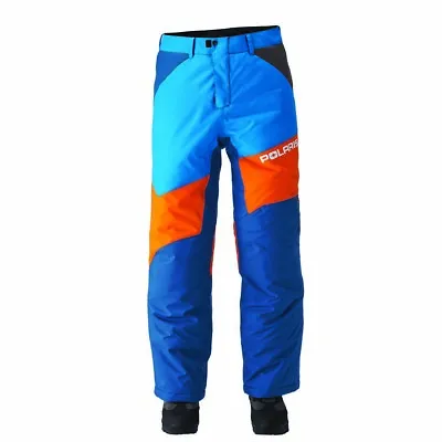Polaris Mens Drifter Snowmobile Pants Thinsulate Insulated Blue/Orange Snow Bibs • $71.95