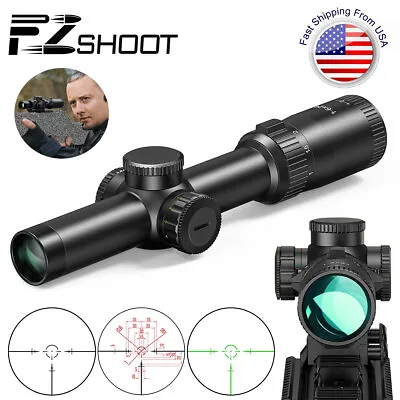 EZshoot 1-6X24 LPVO Rifle Rifle Scope R/G Illuminated Updated R16 MOA Reticle US • $66.99