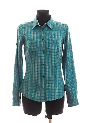 Jack Wolfskin Women's Blue Checked Long Sleeved Casual Shirt Size 8 • £19.99