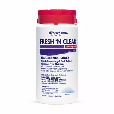 Leslies Fresh N Clear Oxidizing Spa Shock 2 Lbs Non-Chlorine Shock Spas Hot Tubs • $32.99