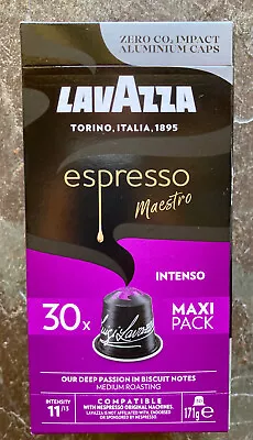 Lavazza Espresso Maestro Intenso Coffee Capsules 30 Pods Nespresso New In Box • $24.75