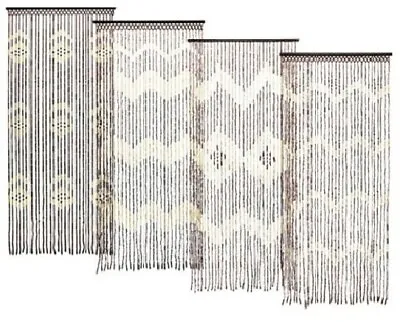 £23.99 • Buy Bamboo Beaded Door Curtain Summer Screen Room Divider Doorways Caravan 180x90cm