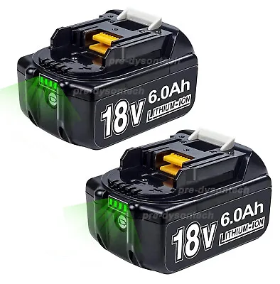 2 PACK For Makita 18V 6.0Ah LXT Li-Ion BL1830 BL1850 BL1860 Replacement Battery • £32.59