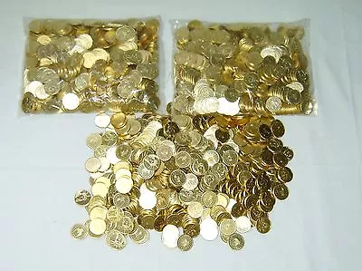 New 50 Golden Liberty / Eagle  Pachislo  Skill Slot Machine Tokens - Solid Brass • $18.95