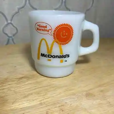 Vintage Milk Glass McDonalds Mug White Anchor Hocking Fire King Coffee Cup  • $22.99