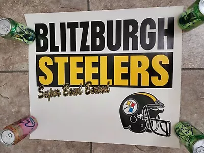 Pittsburgh Steelers Blitzburgh Helmet Vintage Super Bowl Bound POSTER  • $26.01