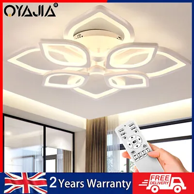 Modern Chandelier LED Lamp White Frame Ceiling Light Living Room Pendant Lights • £45.99