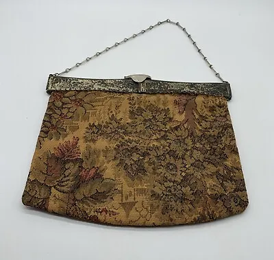 Vintage Floral Tapestry Clutch Purse Chain Strap • $14.99