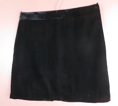 J.CREW Women Lightweight Soft Comfy Polyester Velvet Mini Skirt Solid Black 6 • $16.91