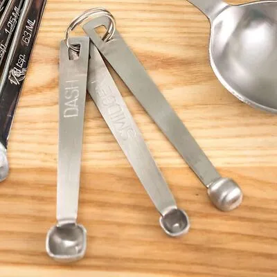 Norpro Mini Measuring Spoons Set Includes Dash/Pinch/Smidgen Silver • $17.32