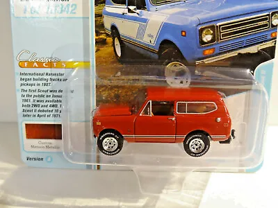 Johnny Lightning - Red Metallic - 1979 International Scout Ii With Tow Hitch • $11.95