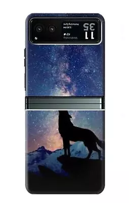 S3555 Wolf Howling Million Star Case For Motorola Razr 40 • $20.99