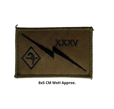 Royal Signals 35 Signal Regt Headquarters XXXV Sew On Patch Batch Shirt N-524 • £2.09