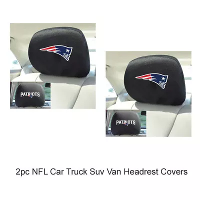 New NFL New England Patriots Car & Truck Embroidered Headrest Covers Set Of 2 • $16.99