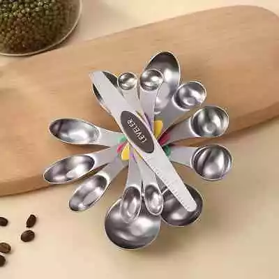 9 Piece MEASURING SPOON Set Dual Sided • $7.99