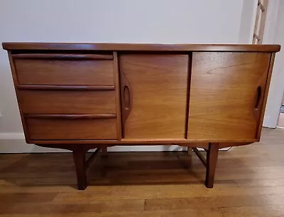 Mid Century Petite Sideboard Teak Veneer Some Solid Vintage Retro 1960-1970s • £38.50