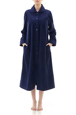 $74.95 • Buy Ladies Givoni Royal Blue Mid Length Button Dressing Gown Bath Robe (85)