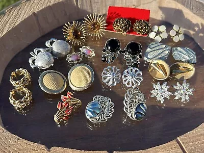 Great Lot Vintage Designer ALL SIGNED Clip On Earrings Sarah Coventry Coro ++ • $19.99