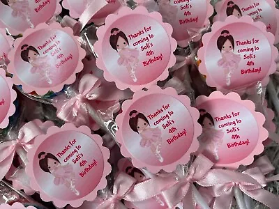 24 X Personalised Ballet Dance Lollipops / Loot Bag Fillers / Party Favors • $23.95