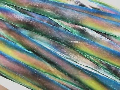 Velvet Rayon Trim Hand Dyed  7/8  Bias Edging Ribbon Abalone 48.5 Pc Made In USA • $9.59