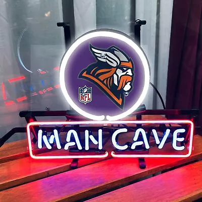 14 X10  Minnesota Vikings Man Cave Neon Sign Light Lamp Visual Bar Collection • $80.63