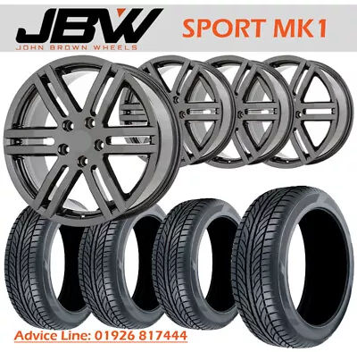 8 X18  SPORT MK1 GLOSS BLACK  ALLOY WHEELS+TYRES TO VW TRANSPORTER T6.1 SET OF 4 • $940.90