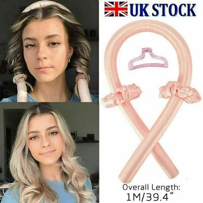 UK Silk Ribbon Hair Curlers Heatless Curling Rod Headband Wave Formers For Lazy • £5.99