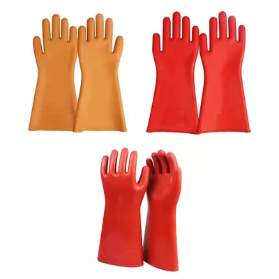 Electrical Insulated Lineman Rubber Gloves Electrician High Voltage Hand Shape • $17.60