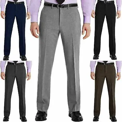 Mens Trousers Office Business Work Formal Casual Smart Belt Pocket Size 30 To 50 • £14.99