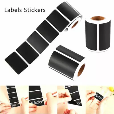 120 Pcs Waterproof Chalkboard Kitchen Spice Label Stickers Jam Jar Bottle .WR • $2.84