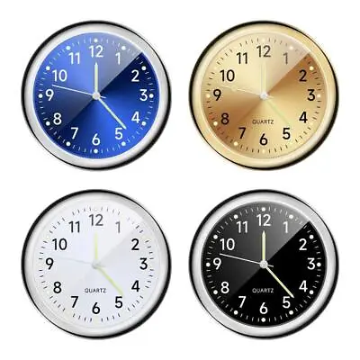 Pocket Small Mini Luminous Quartz Analog Watch Stick-On Clock For Car Boat Bike~ • $2.23