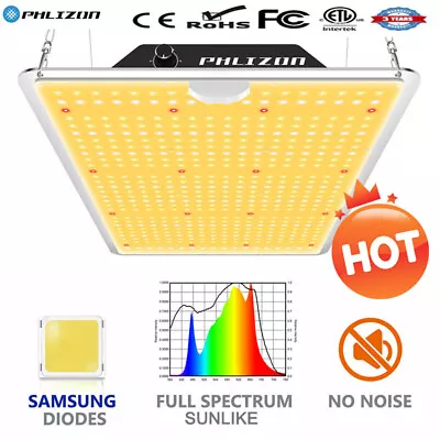 Phlizon 1000W LED Grow Light Full Spectrum Indoor Plant Dimmable Lamp Veg Flower • $78.31