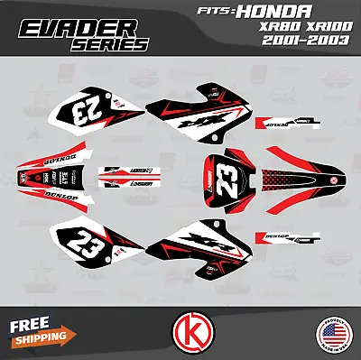 Graphics Kit For HONDA XR80 XR100 (2001-2003) Evader Series - Red • $59.99