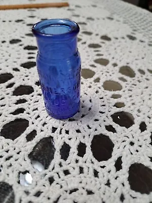 Vintage Bromo-Seltzer Emerson Drug Co. Small Cobalt Blue Medicine Bottle 2.5” • $10