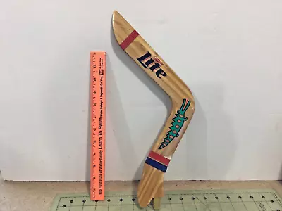 Used Miller Lite Beer Wood Boomerang Tap Handle RARE • $69.95