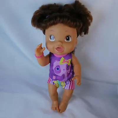 Baby Alive Hasbro Hispanic Brunette Brown Hair Doll English Spanish 2012 • $23.97