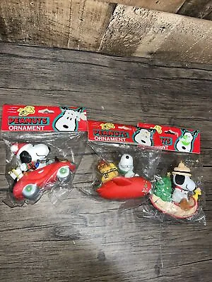 Lot Of 3 VTG Kurt Adler Peanuts Charlie Brown Snoopy Ornaments • $25